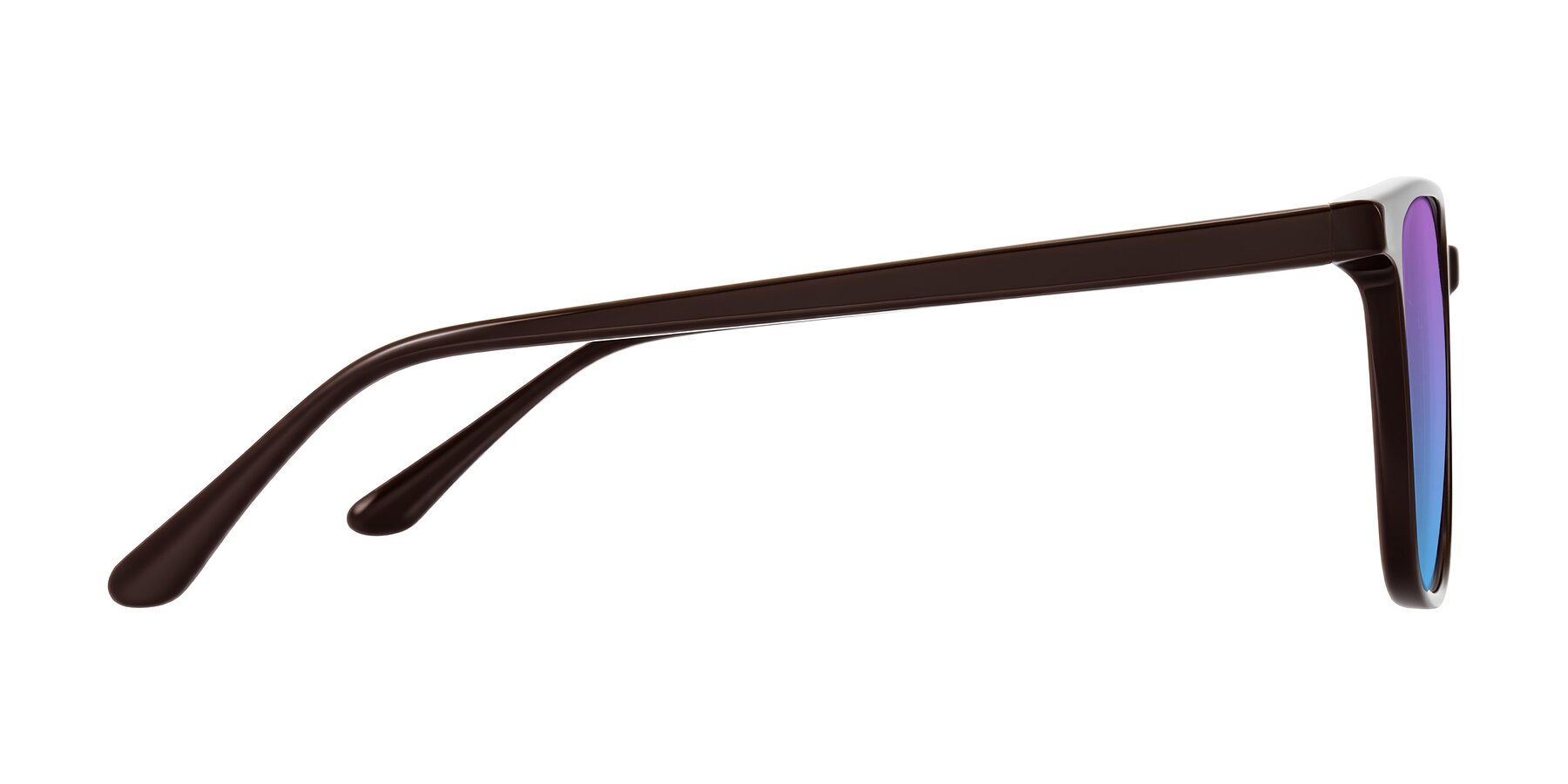 Side of Murillo in Chocolate with Purple / Blue Gradient Lenses