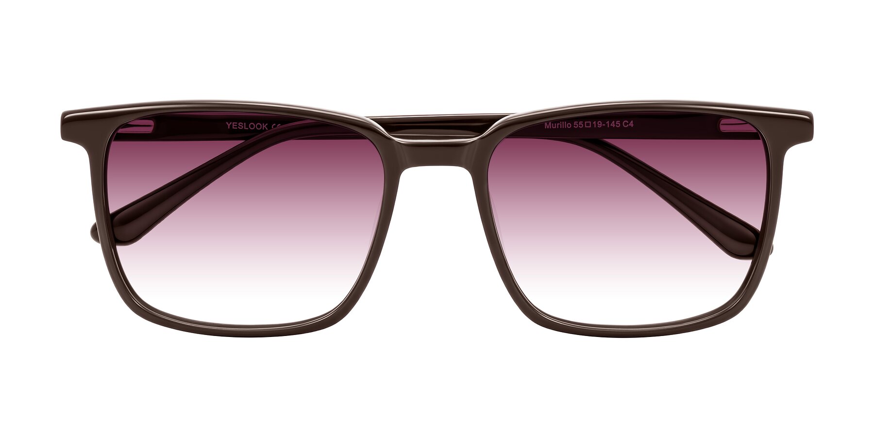 Folded Front of Murillo in Chocolate with Wine Gradient Lenses