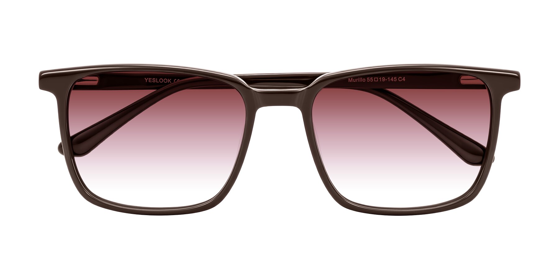 Folded Front of Murillo in Chocolate with Garnet Gradient Lenses