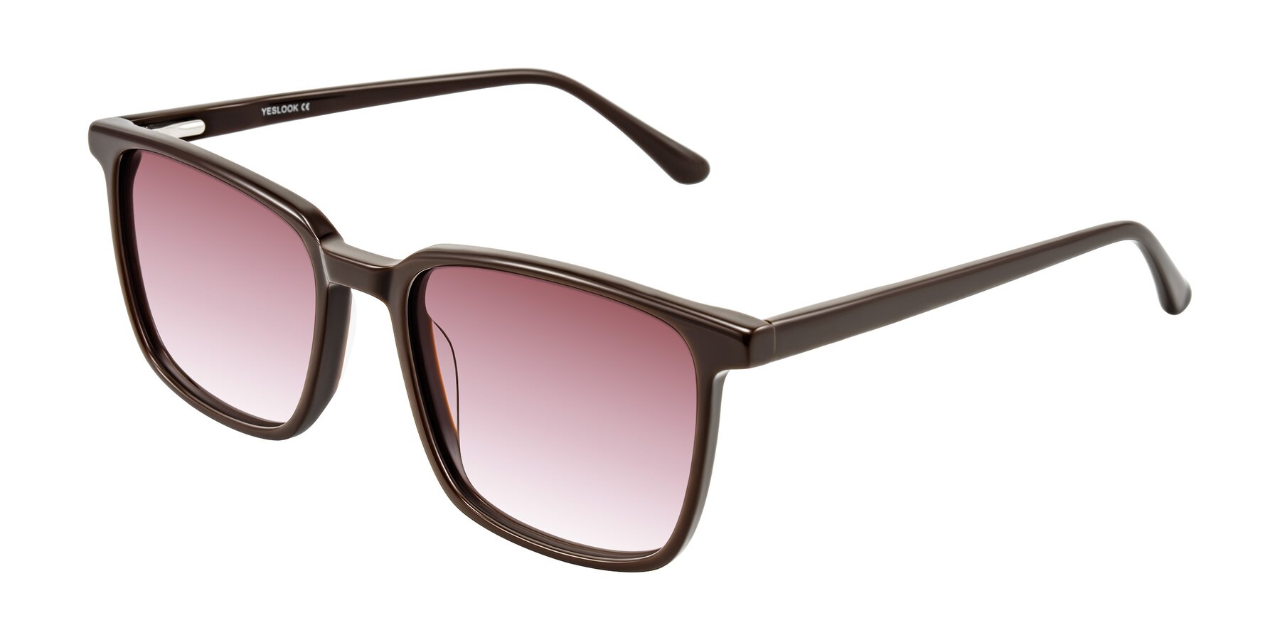 Angle of Murillo in Chocolate with Garnet Gradient Lenses