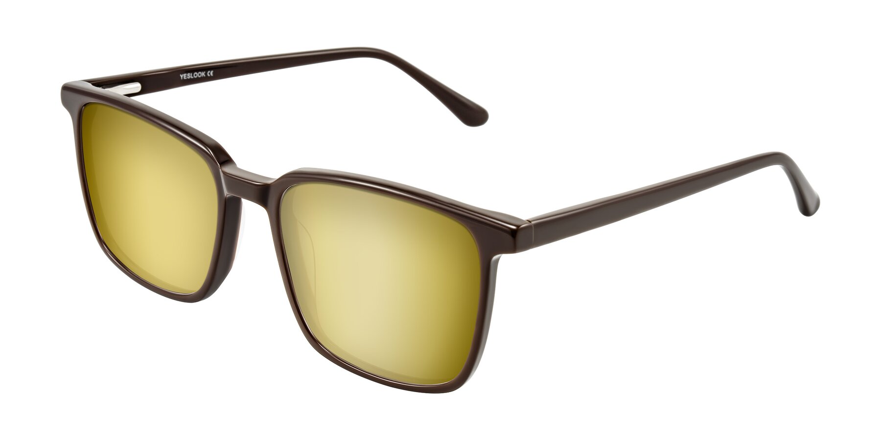 Angle of Murillo in Chocolate with Gold Mirrored Lenses
