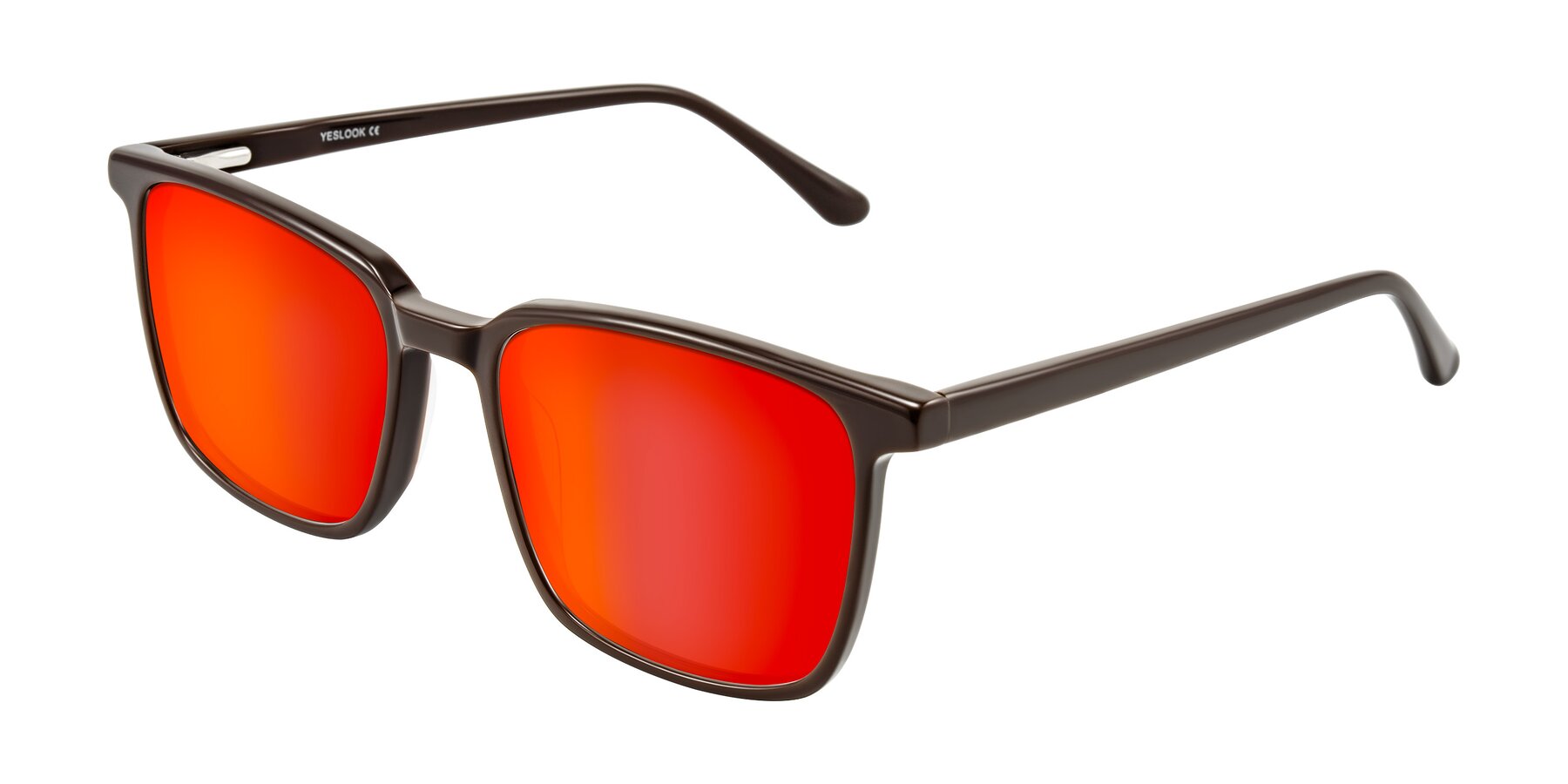 Angle of Murillo in Chocolate with Red Gold Mirrored Lenses