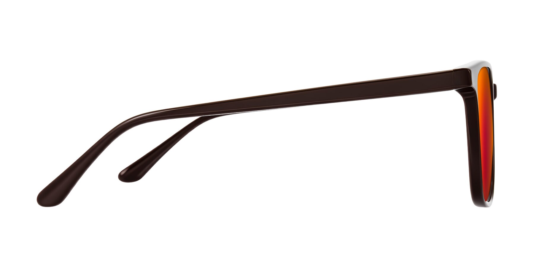 Side of Murillo in Chocolate with Red Gold Mirrored Lenses