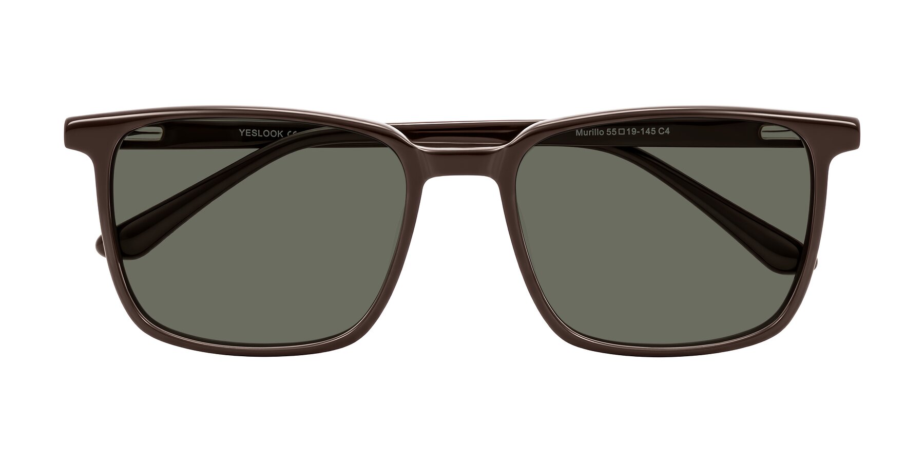 Folded Front of Murillo in Chocolate with Gray Polarized Lenses