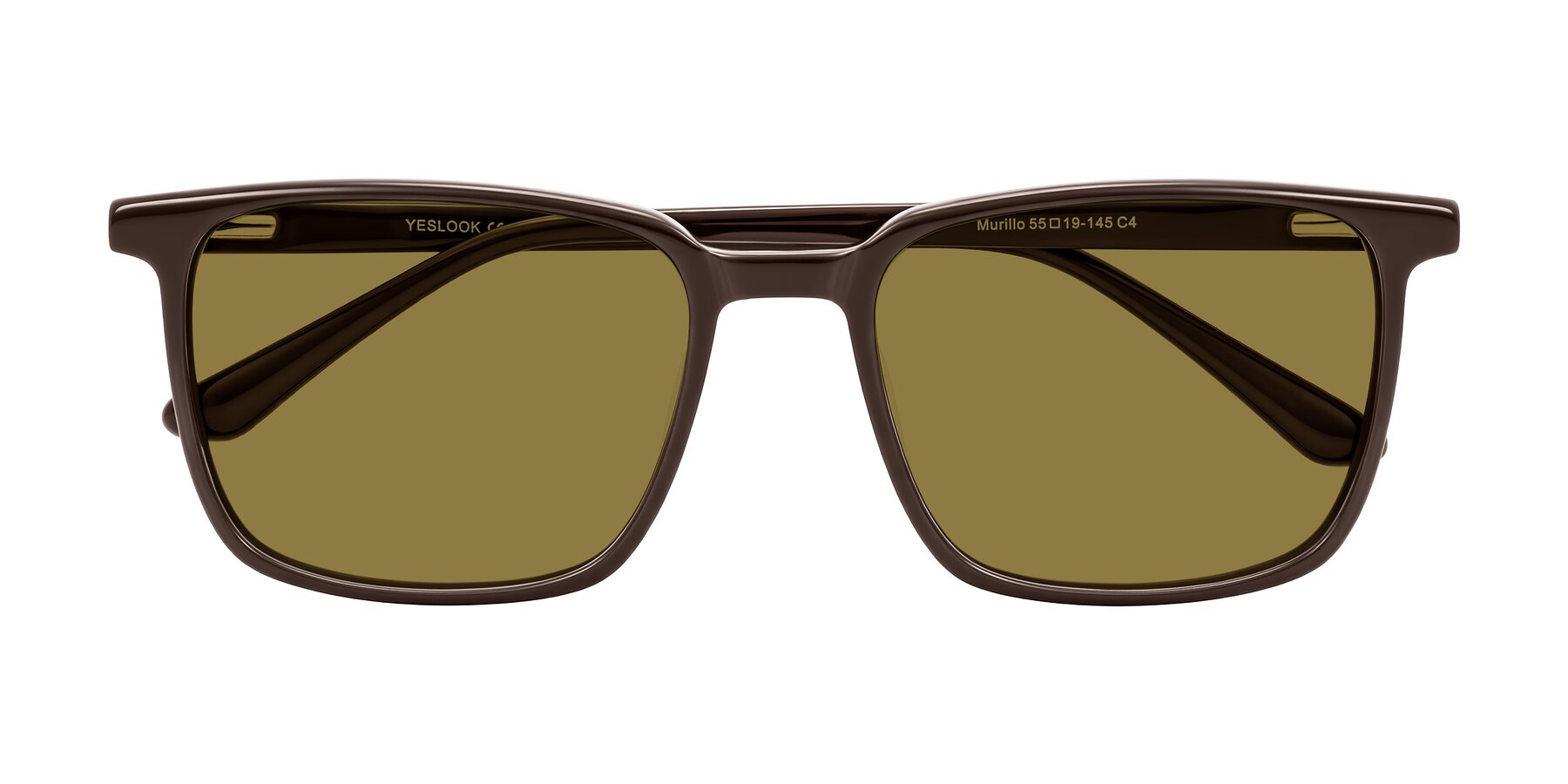 Folded Front of Murillo in Chocolate with Brown Polarized Lenses