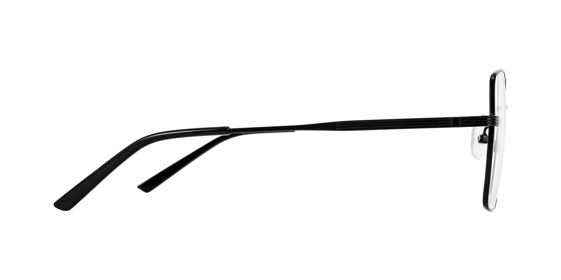 Side of Grafton in Matte Black with Clear Blue Light Blocking Lenses