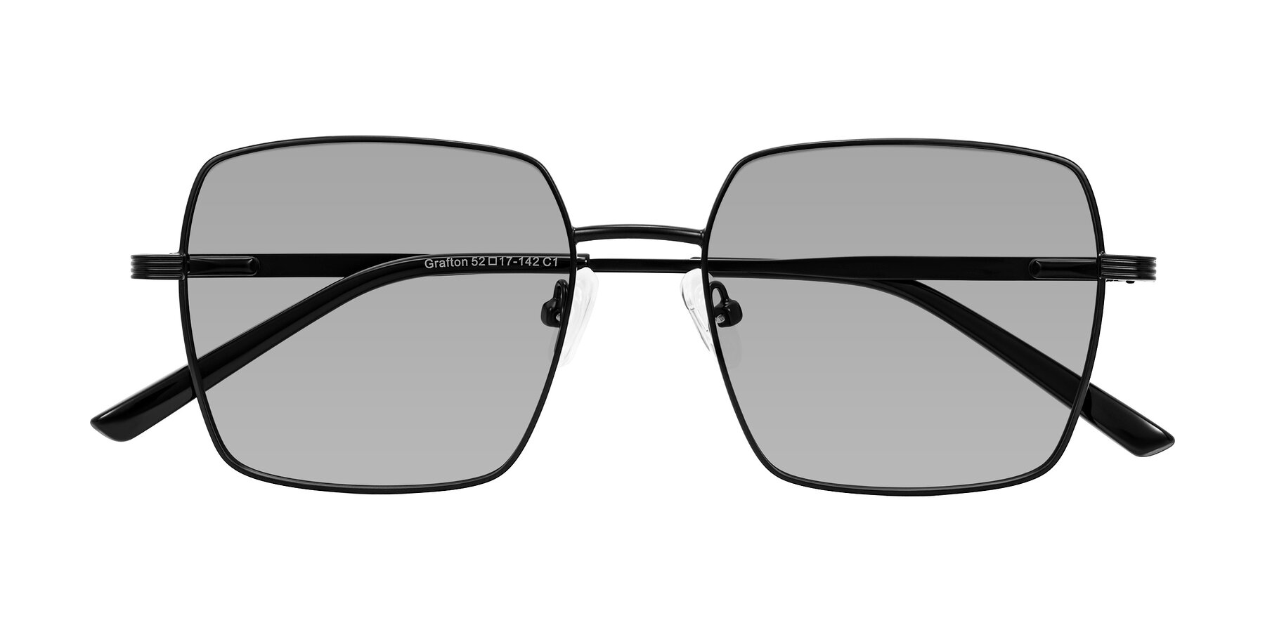 Folded Front of Grafton in Matte Black with Light Gray Tinted Lenses