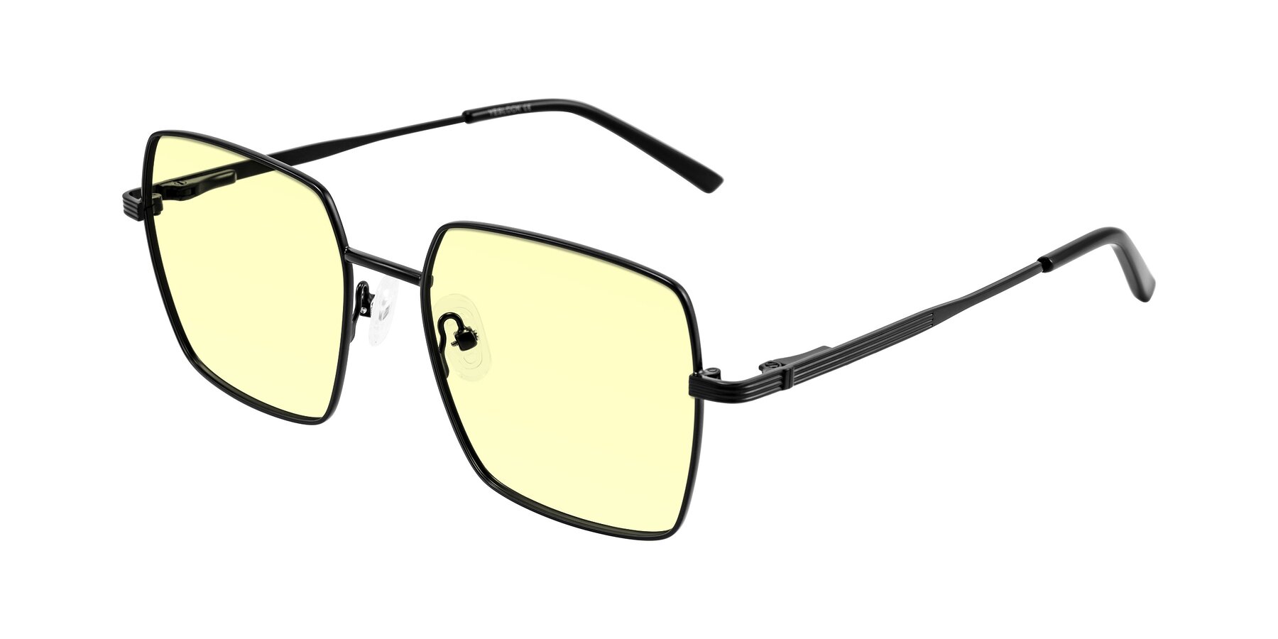 Angle of Grafton in Matte Black with Light Yellow Tinted Lenses