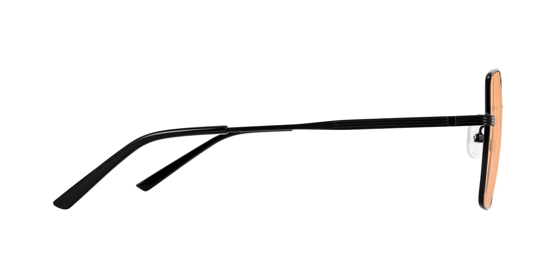 Side of Grafton in Matte Black with Light Orange Tinted Lenses