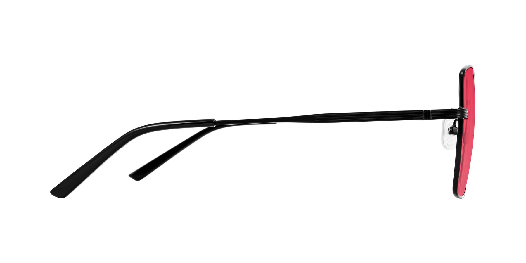 Side of Grafton in Matte Black with Red Tinted Lenses