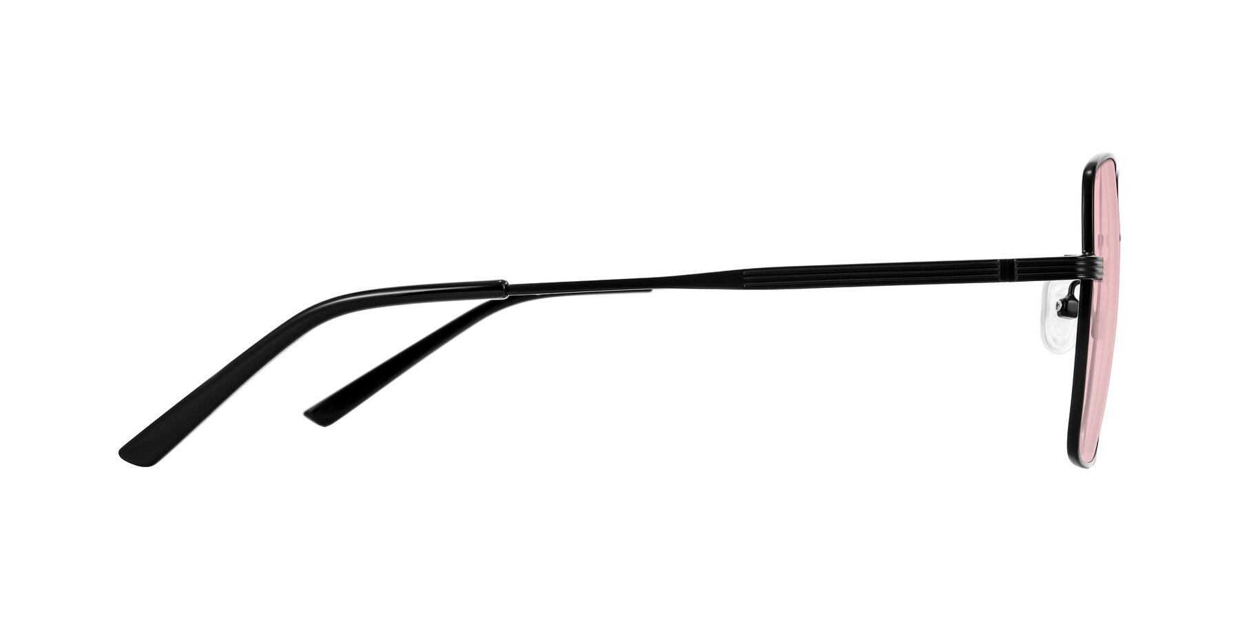 Side of Grafton in Matte Black with Light Garnet Tinted Lenses