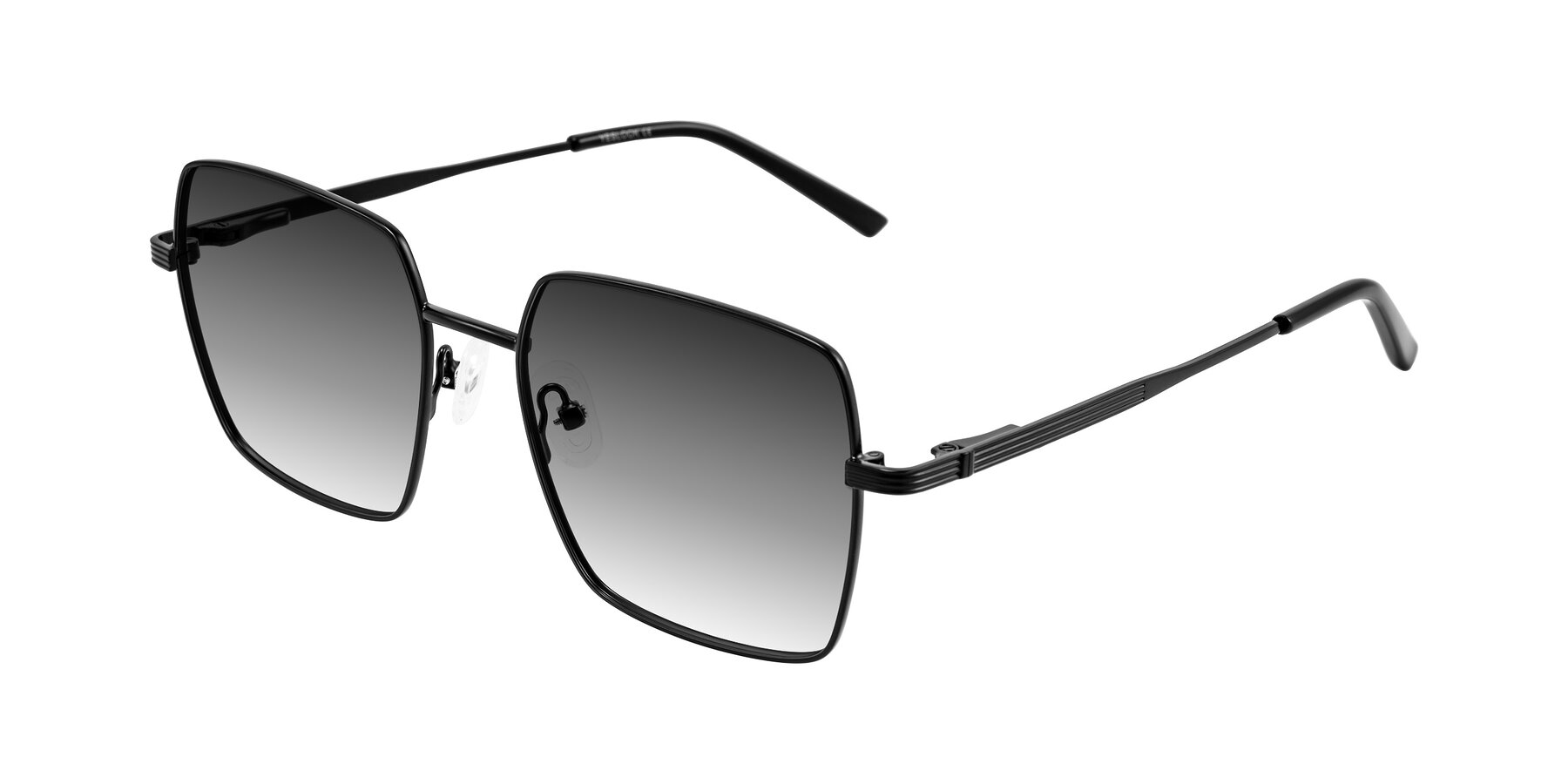 Angle of Grafton in Matte Black with Gray Gradient Lenses