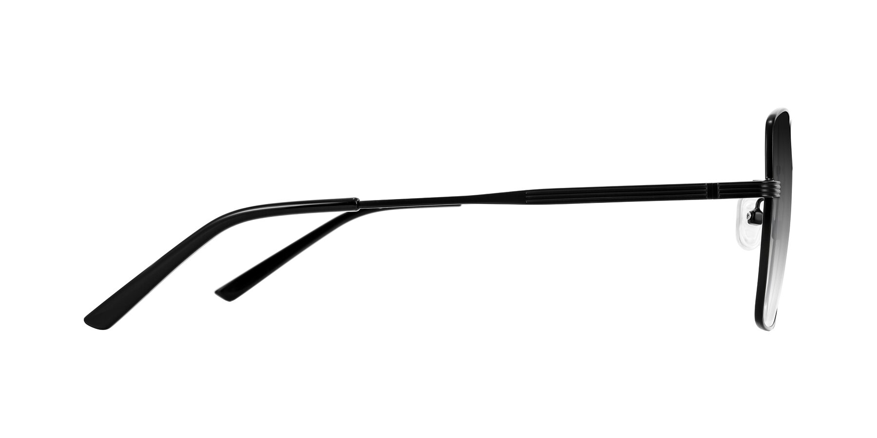 Side of Grafton in Matte Black with Gray Gradient Lenses