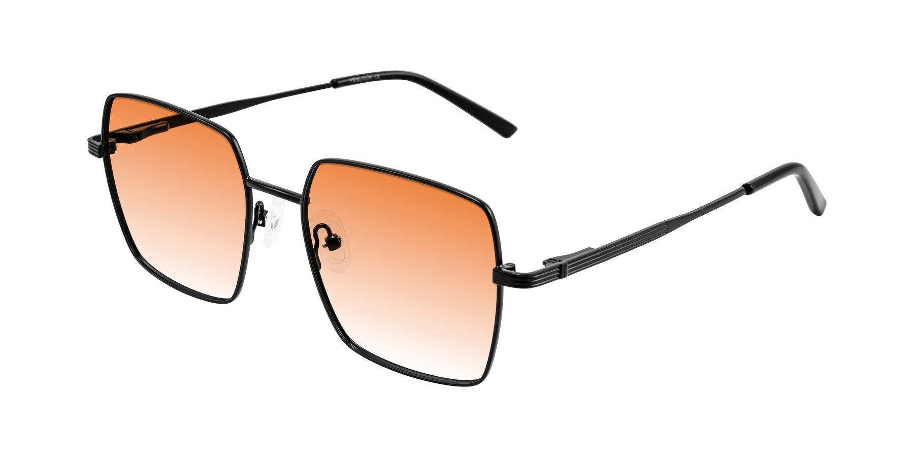 Angle of Grafton in Matte Black with Orange Gradient Lenses