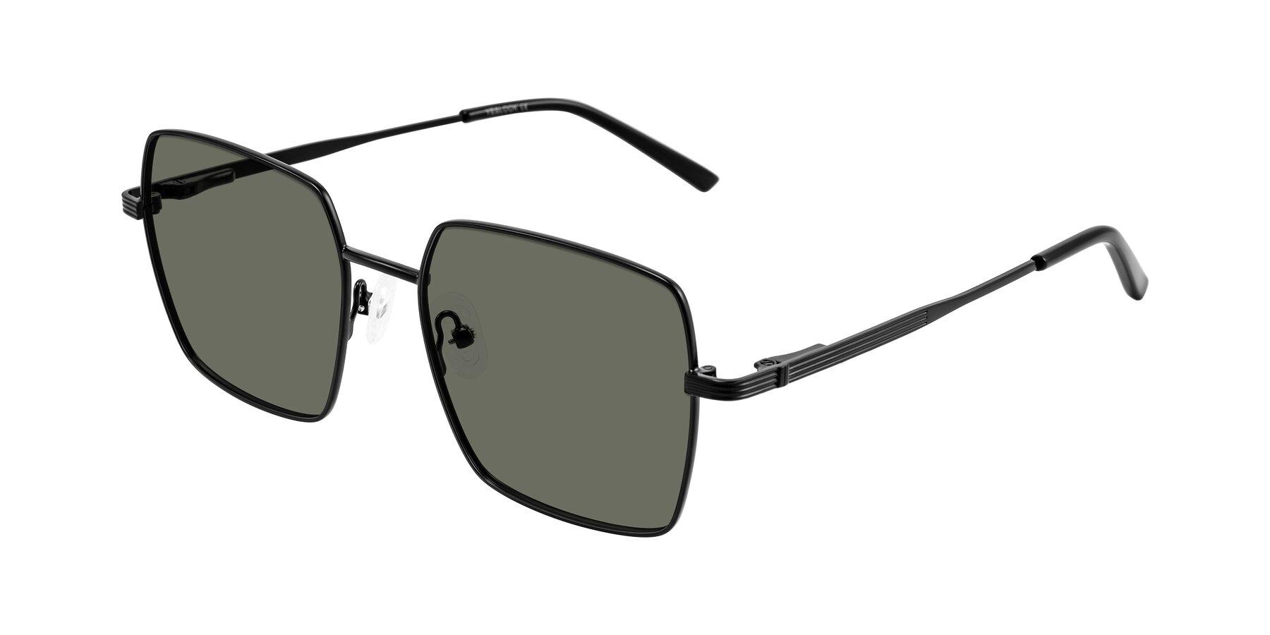 Angle of Grafton in Matte Black with Gray Polarized Lenses