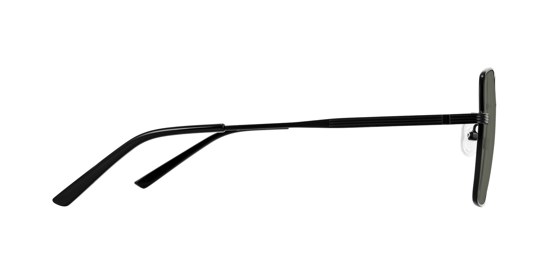 Side of Grafton in Matte Black with Gray Polarized Lenses