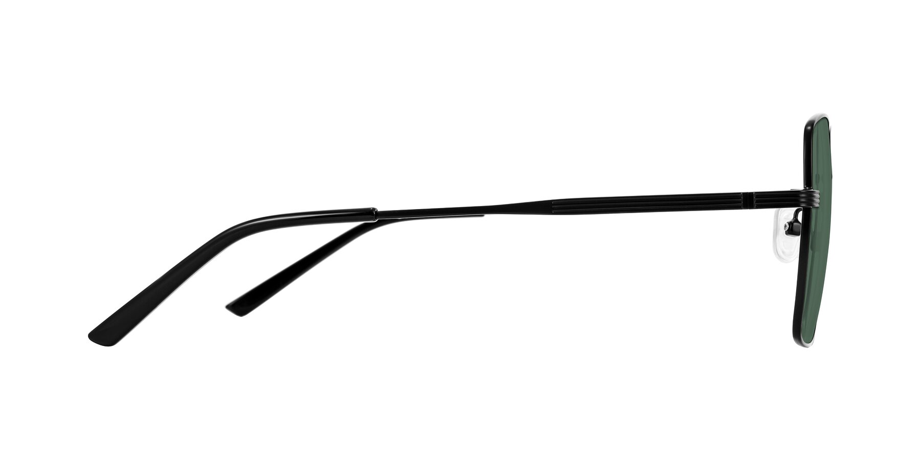 Side of Grafton in Matte Black with Green Polarized Lenses