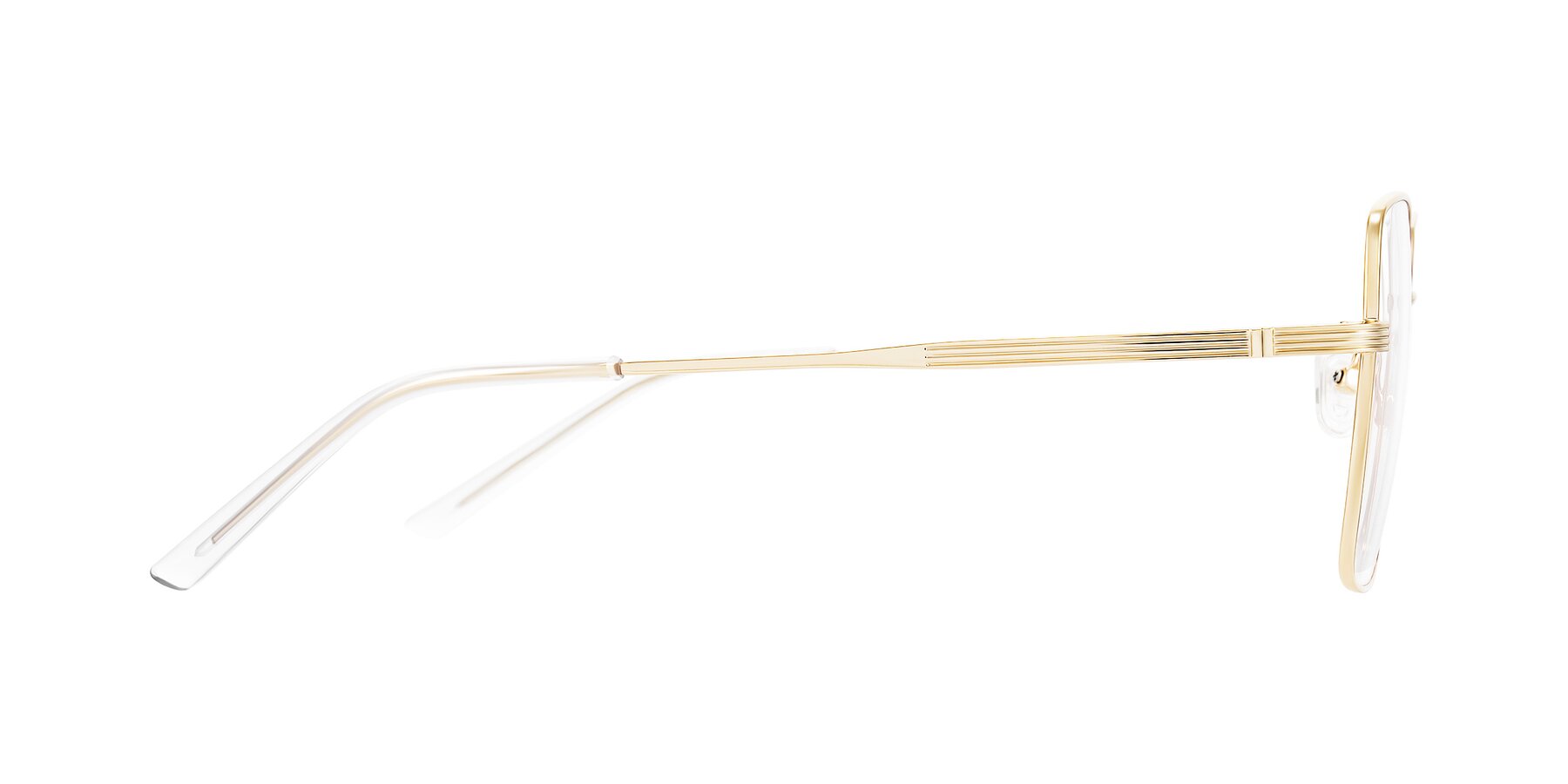 Side of Grafton in Light Gold with Clear Eyeglass Lenses