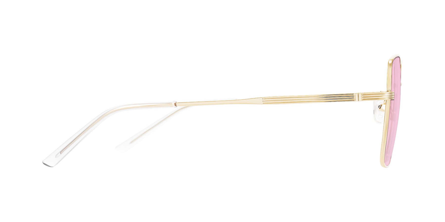 Side of Grafton in Light Gold with Light Pink Tinted Lenses