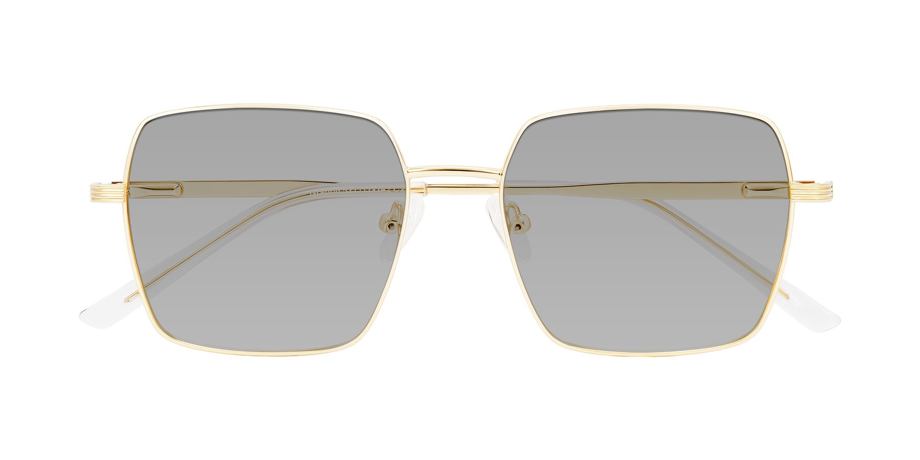 Folded Front of Grafton in Light Gold with Light Gray Tinted Lenses