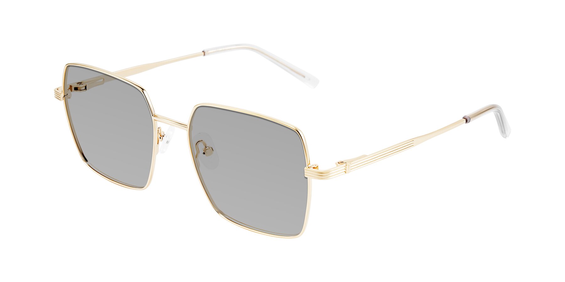 Angle of Grafton in Light Gold with Light Gray Tinted Lenses