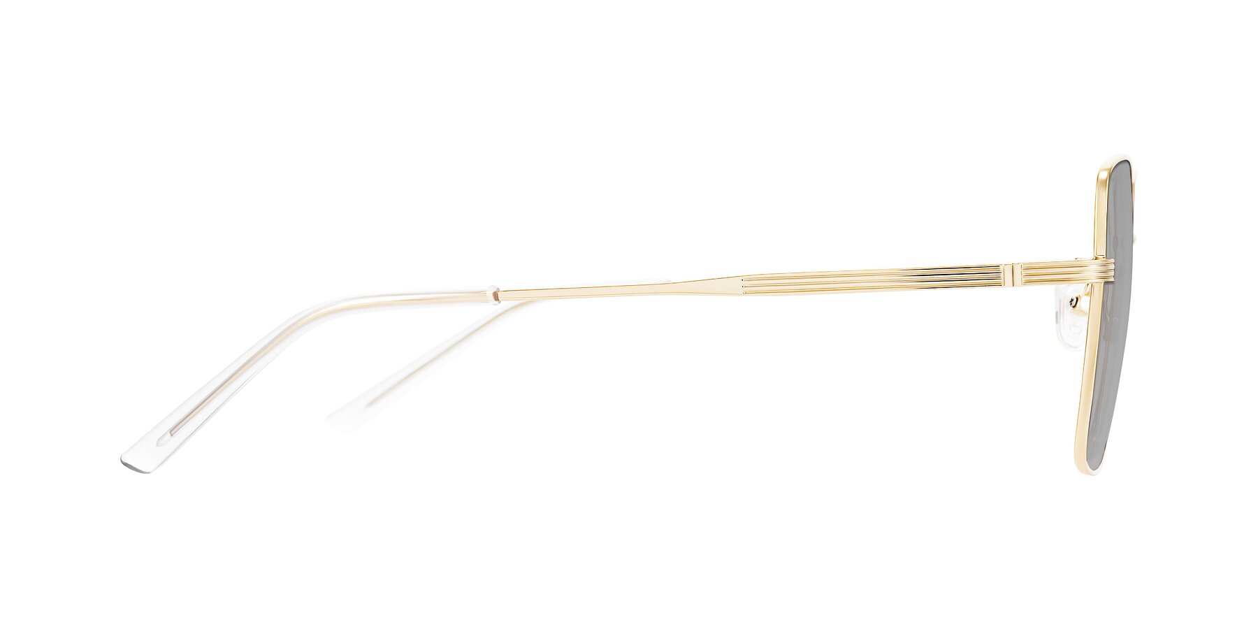 Side of Grafton in Light Gold with Light Gray Tinted Lenses