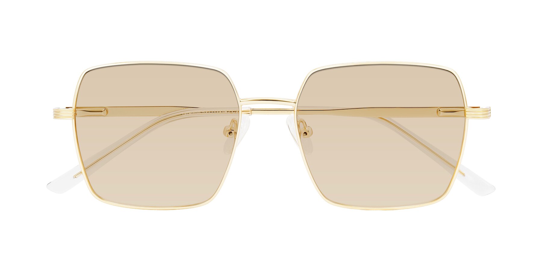 Folded Front of Grafton in Light Gold with Light Brown Tinted Lenses