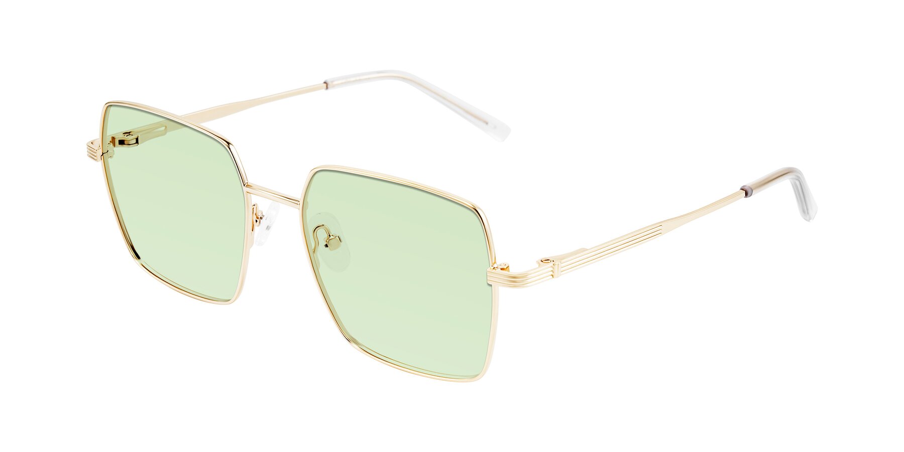 Angle of Grafton in Light Gold with Light Green Tinted Lenses