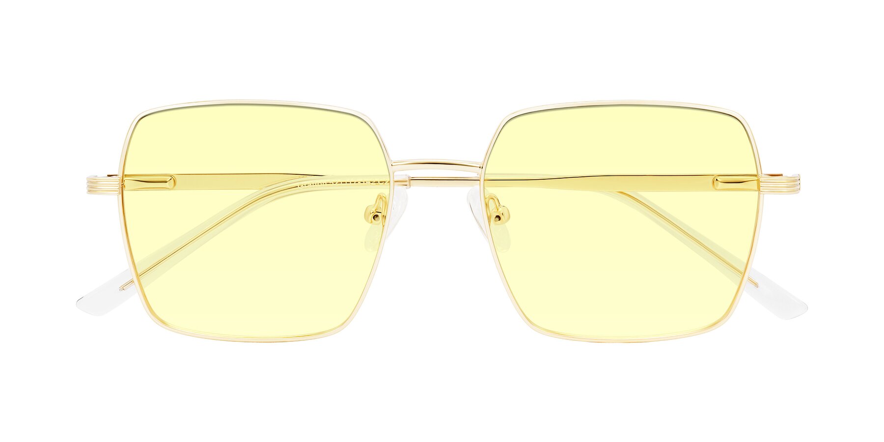 Folded Front of Grafton in Light Gold with Light Yellow Tinted Lenses