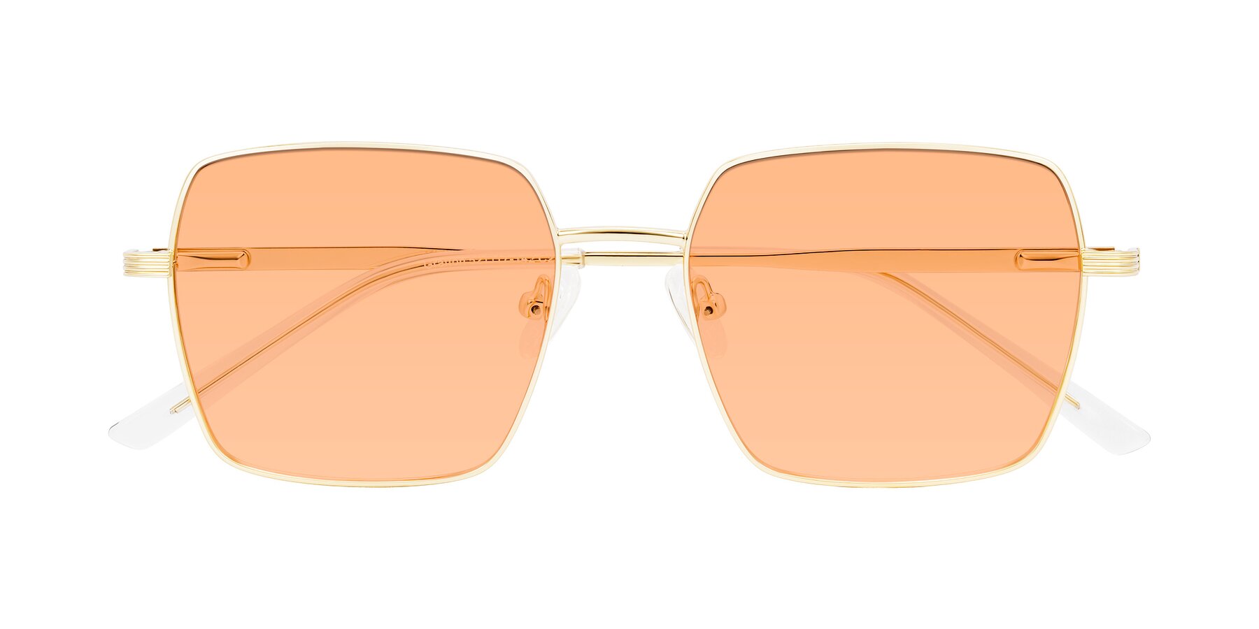 Folded Front of Grafton in Light Gold with Light Orange Tinted Lenses
