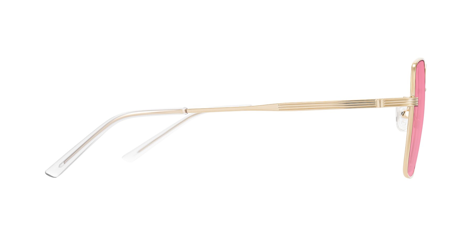 Side of Grafton in Light Gold with Pink Tinted Lenses