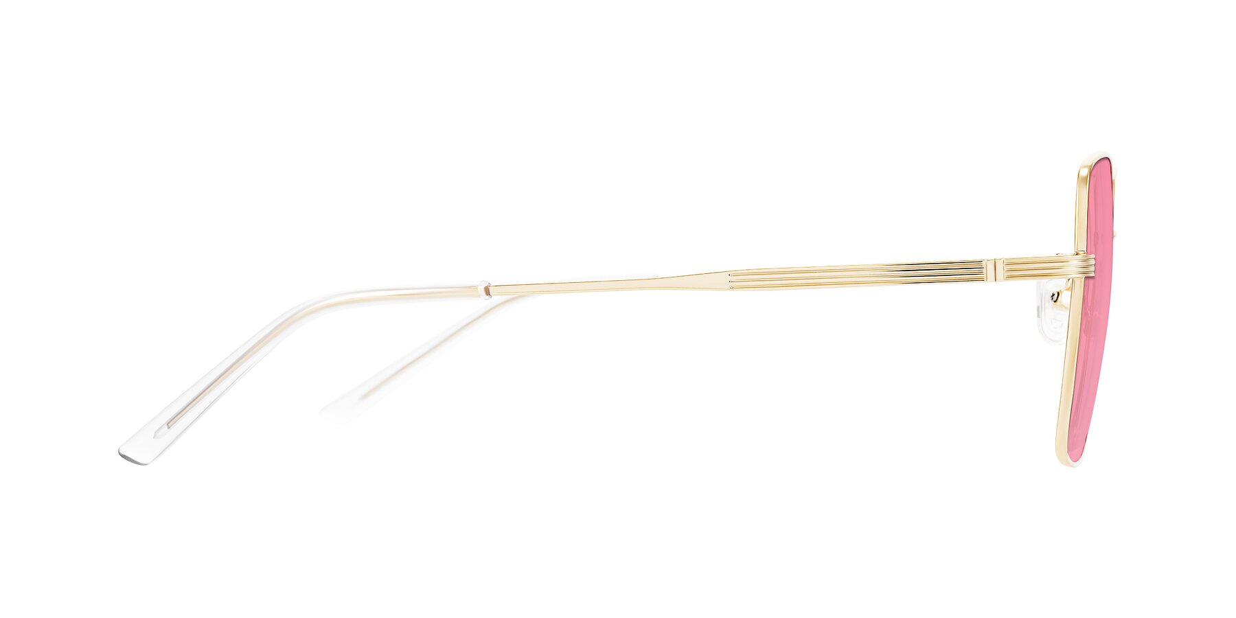 Side of Grafton in Light Gold with Pink Tinted Lenses