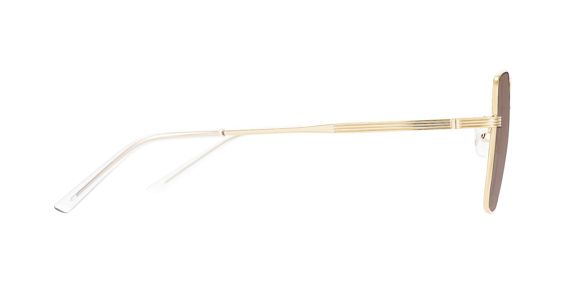 Side of Grafton in Light Gold with Medium Brown Tinted Lenses