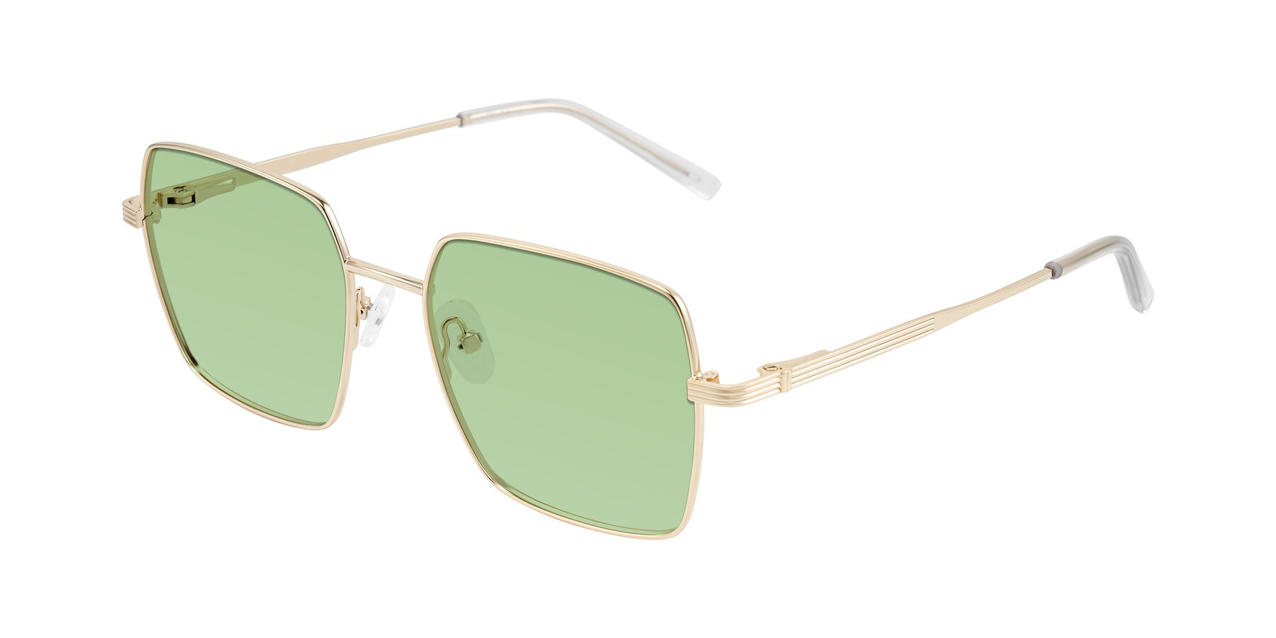 Angle of Grafton in Light Gold with Medium Green Tinted Lenses