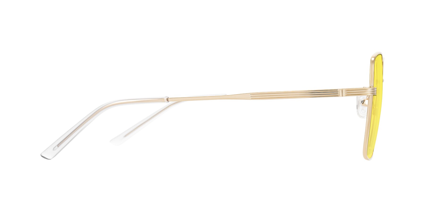 Side of Grafton in Light Gold with Medium Yellow Tinted Lenses