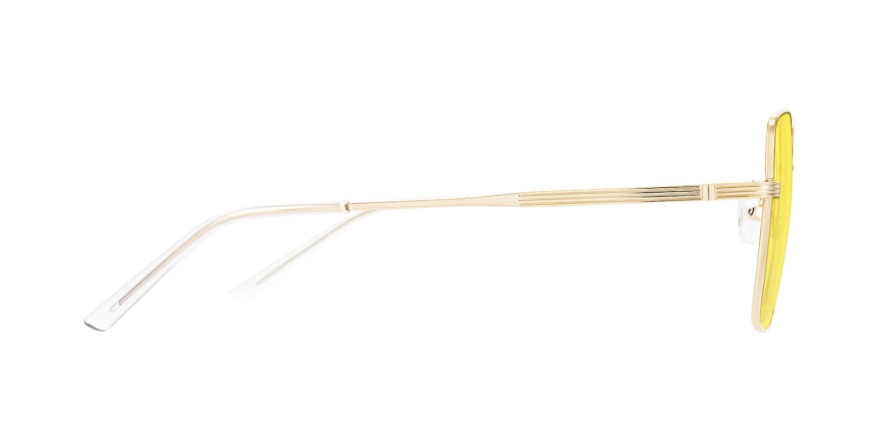 Side of Grafton in Light Gold with Medium Yellow Tinted Lenses
