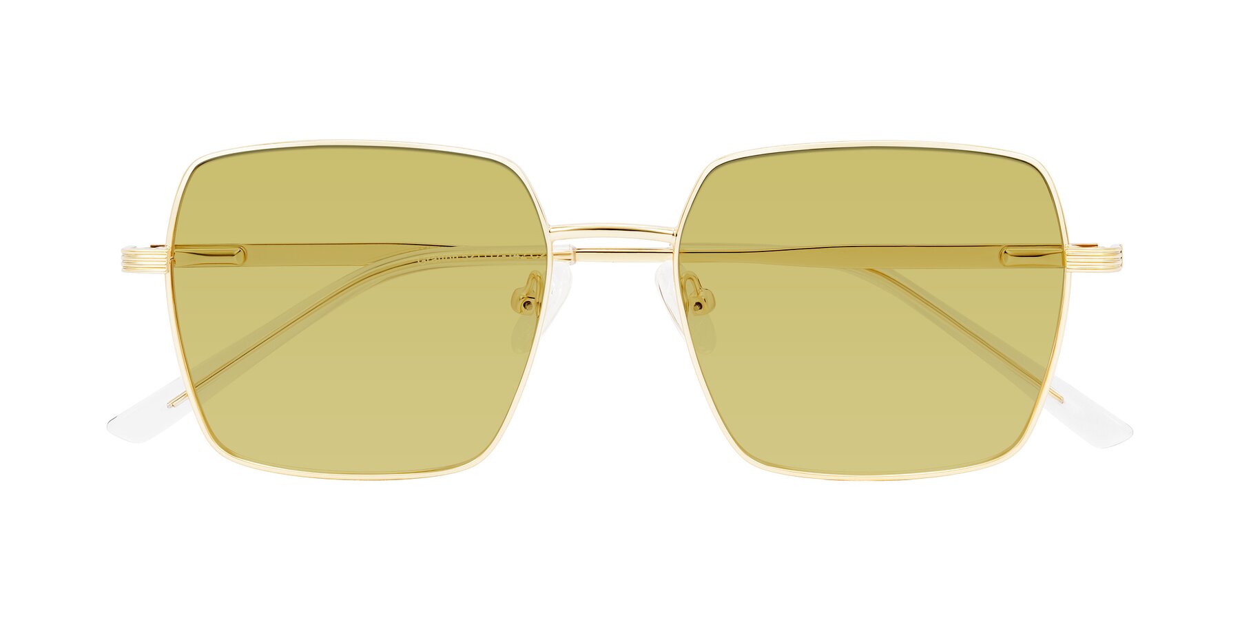 Folded Front of Grafton in Light Gold with Medium Champagne Tinted Lenses