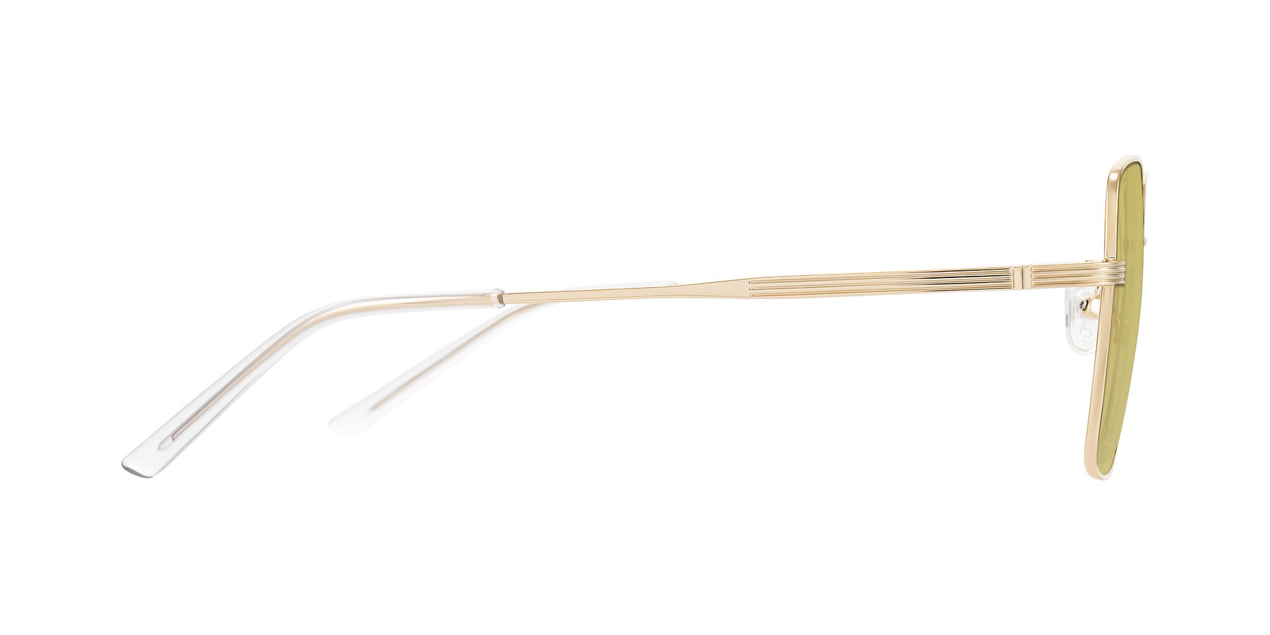 Side of Grafton in Light Gold with Medium Champagne Tinted Lenses