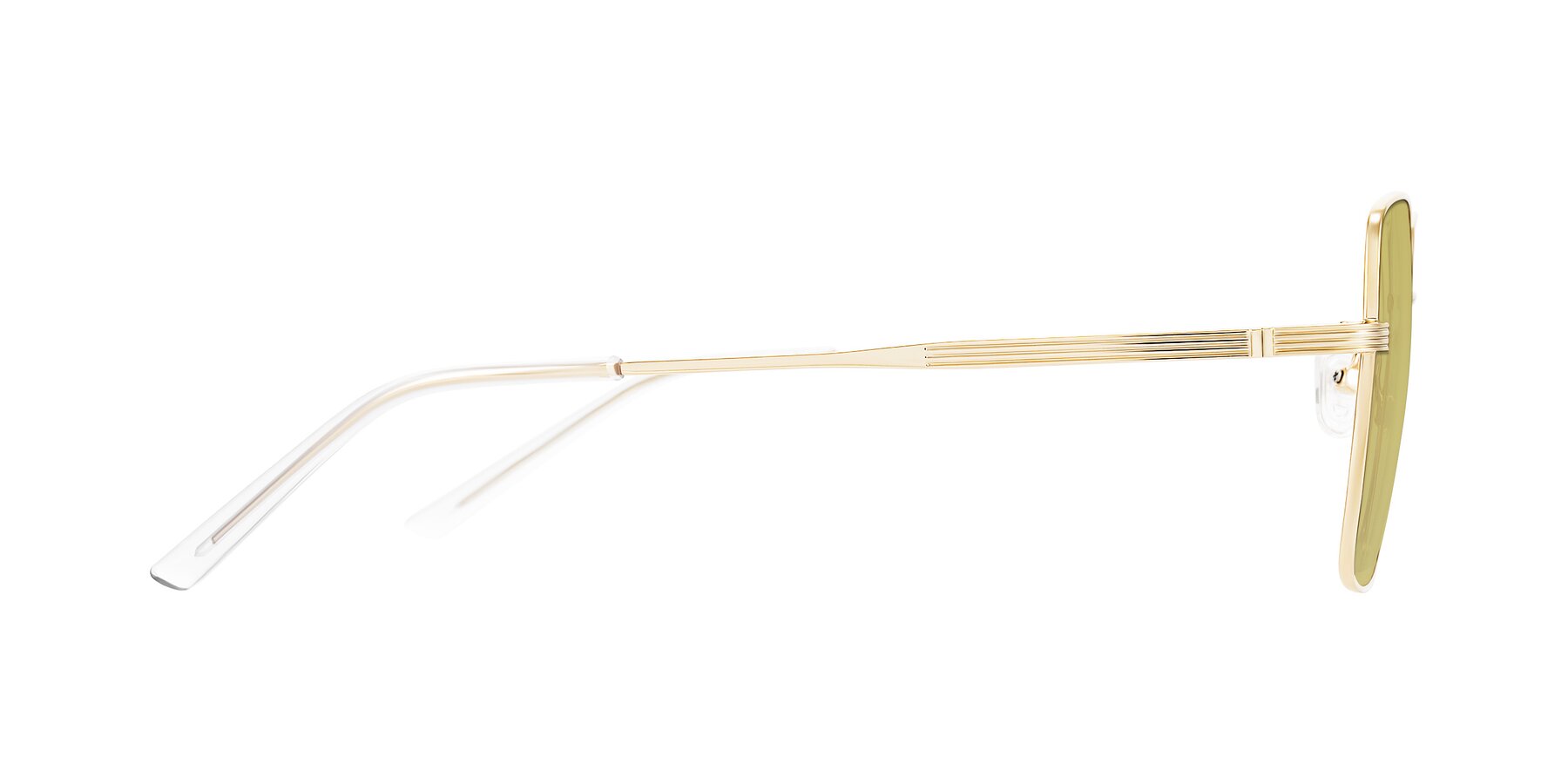 Side of Grafton in Light Gold with Medium Champagne Tinted Lenses