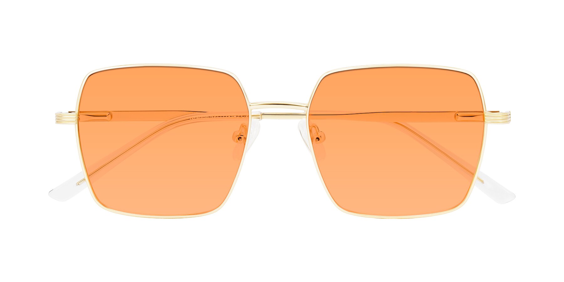 Folded Front of Grafton in Light Gold with Medium Orange Tinted Lenses