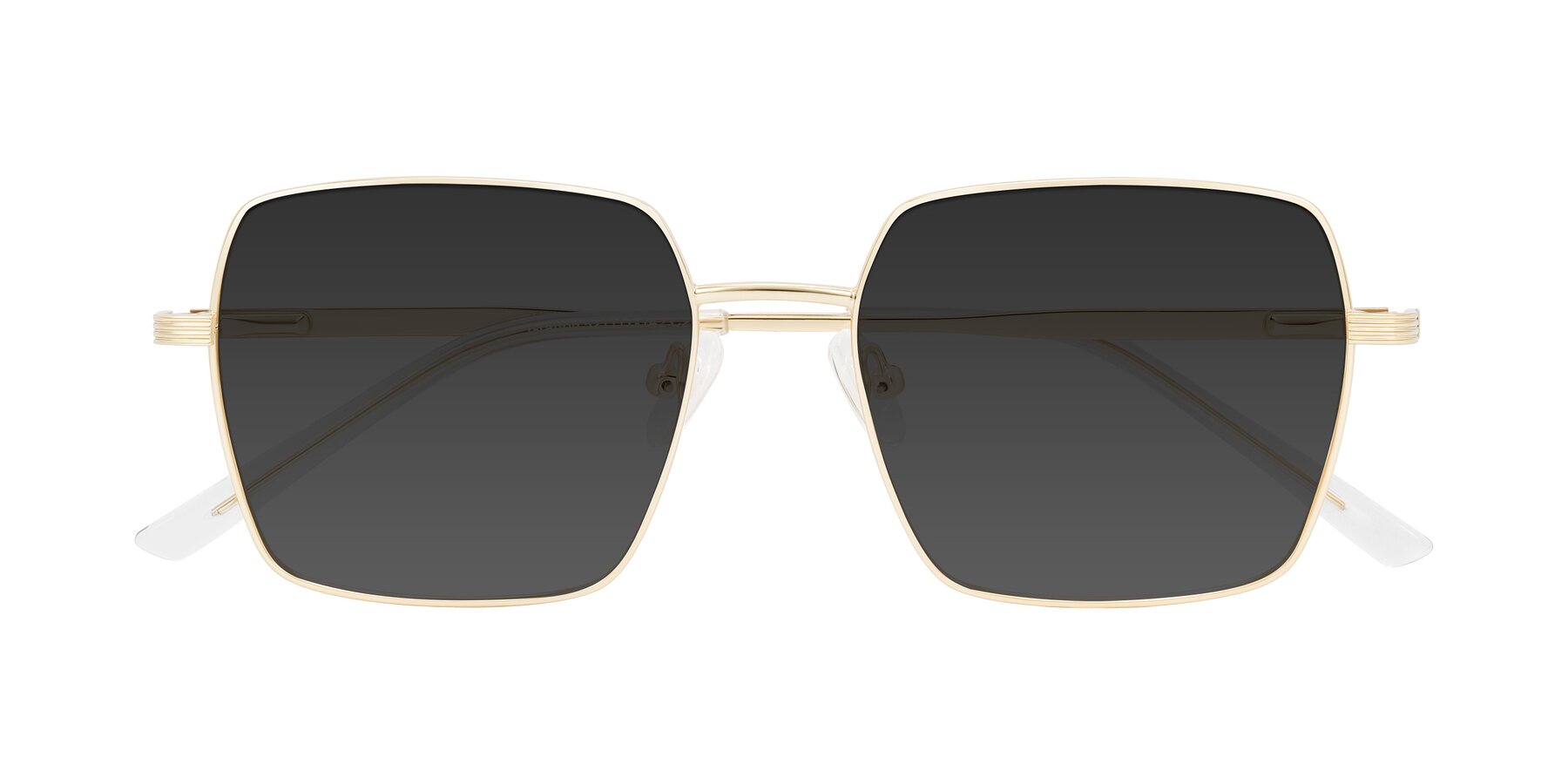 Folded Front of Grafton in Light Gold with Gray Tinted Lenses