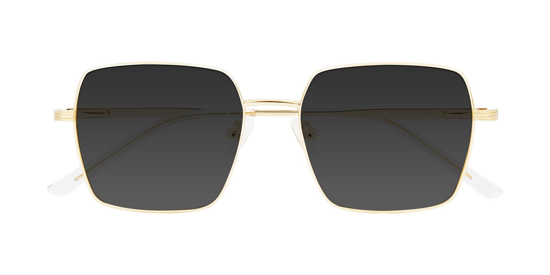Folded Front of Grafton in Light Gold with Gray Tinted Lenses
