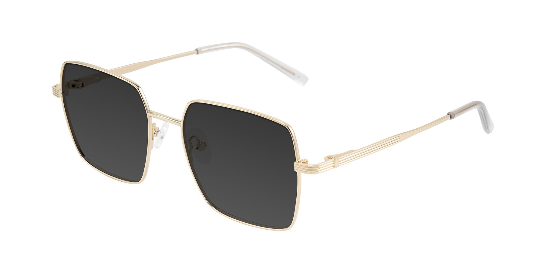 Angle of Grafton in Light Gold with Gray Tinted Lenses