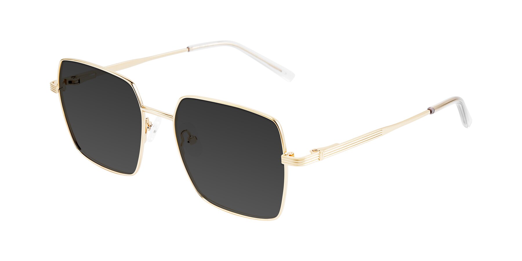 Angle of Grafton in Light Gold with Gray Tinted Lenses