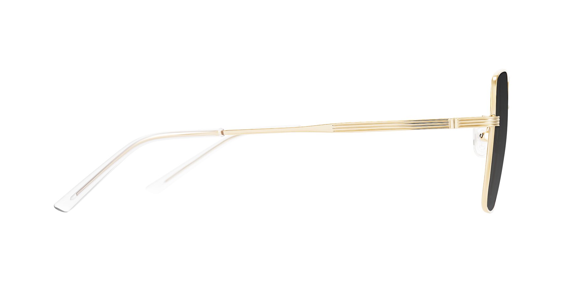 Side of Grafton in Light Gold with Gray Tinted Lenses