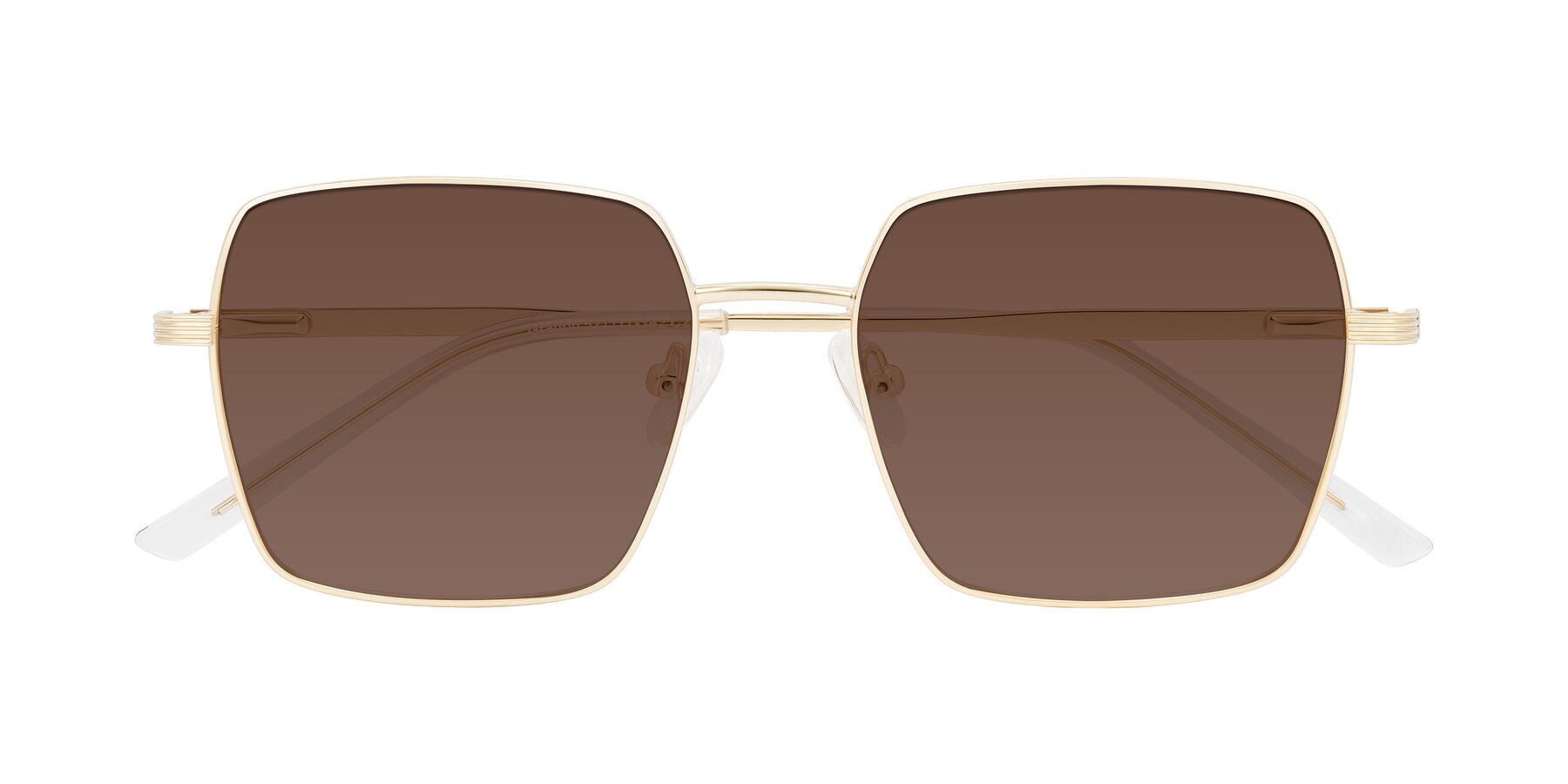 Folded Front of Grafton in Light Gold with Brown Tinted Lenses