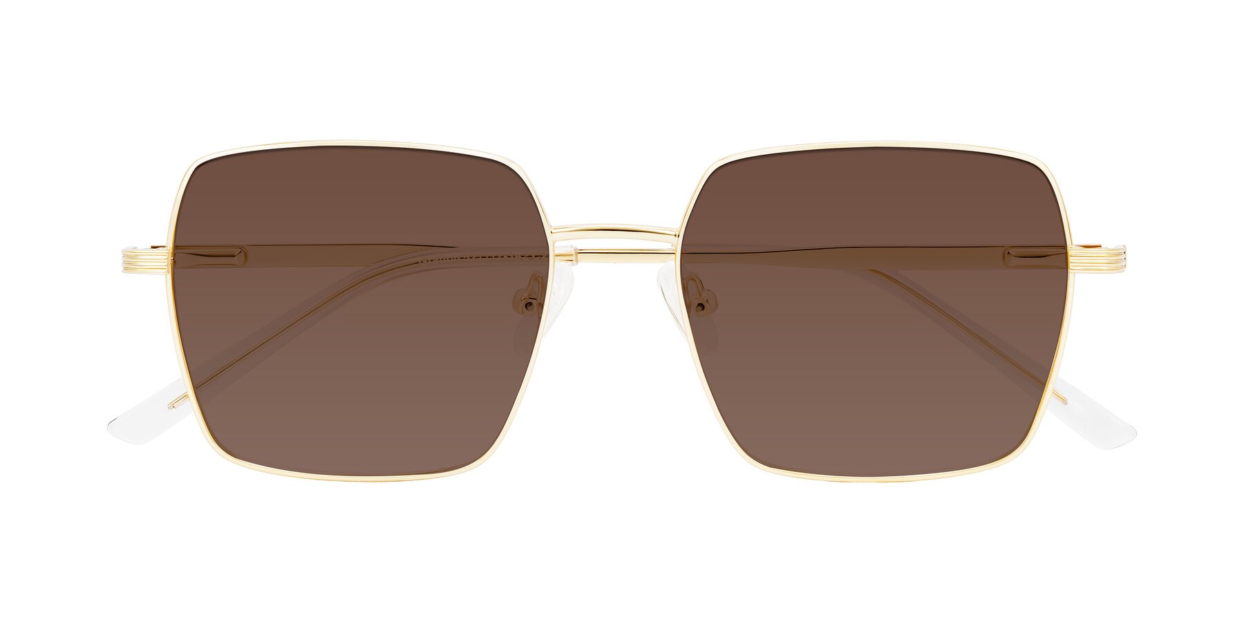 Folded Front of Grafton in Light Gold with Brown Tinted Lenses