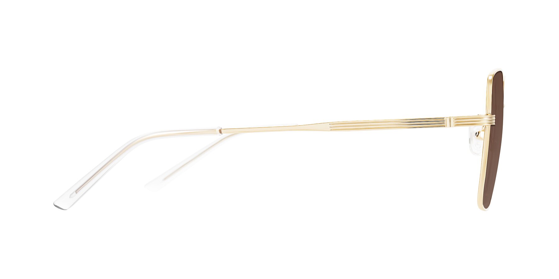 Side of Grafton in Light Gold with Brown Tinted Lenses