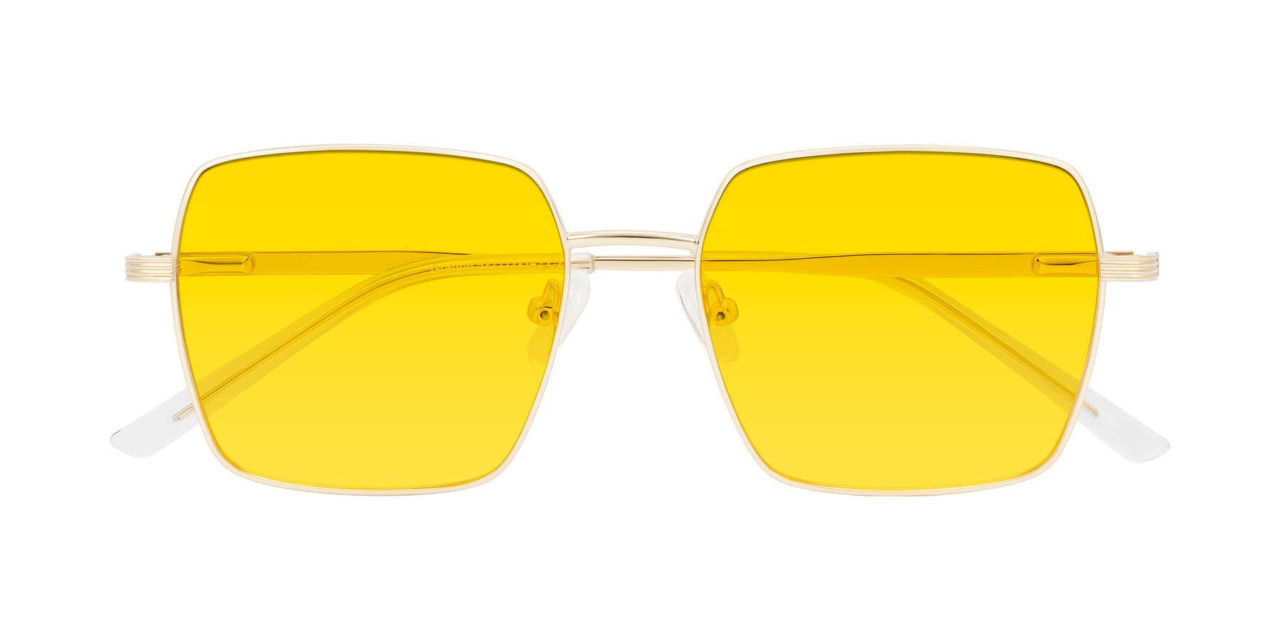 Folded Front of Grafton in Light Gold with Yellow Tinted Lenses