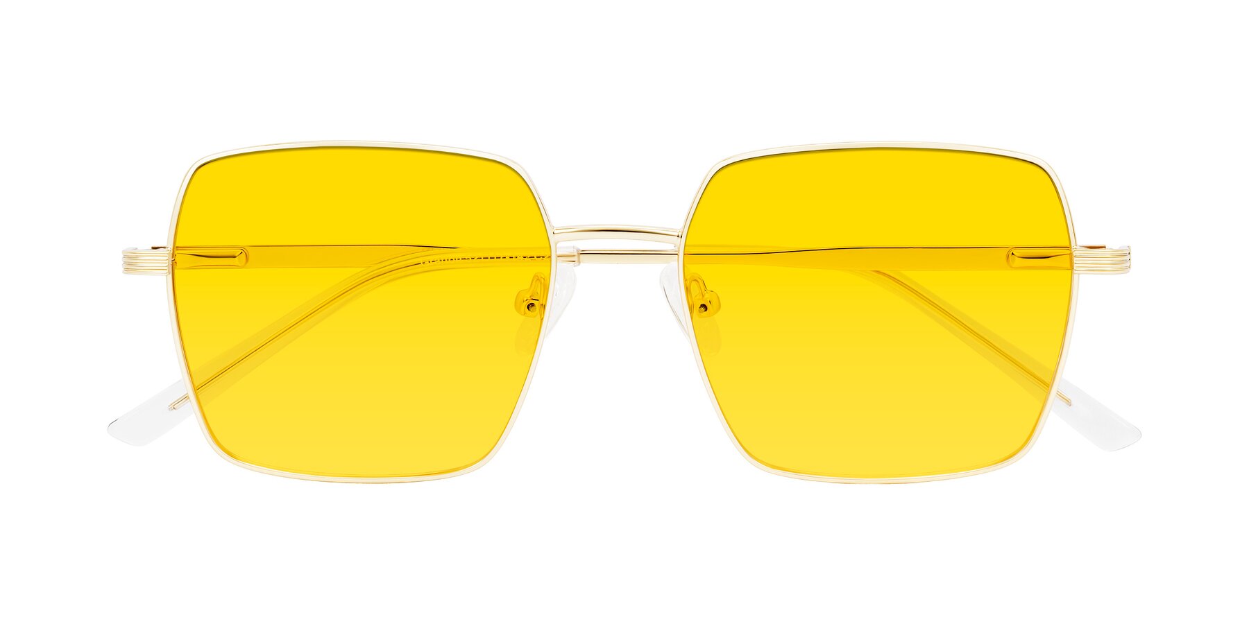 Folded Front of Grafton in Light Gold with Yellow Tinted Lenses